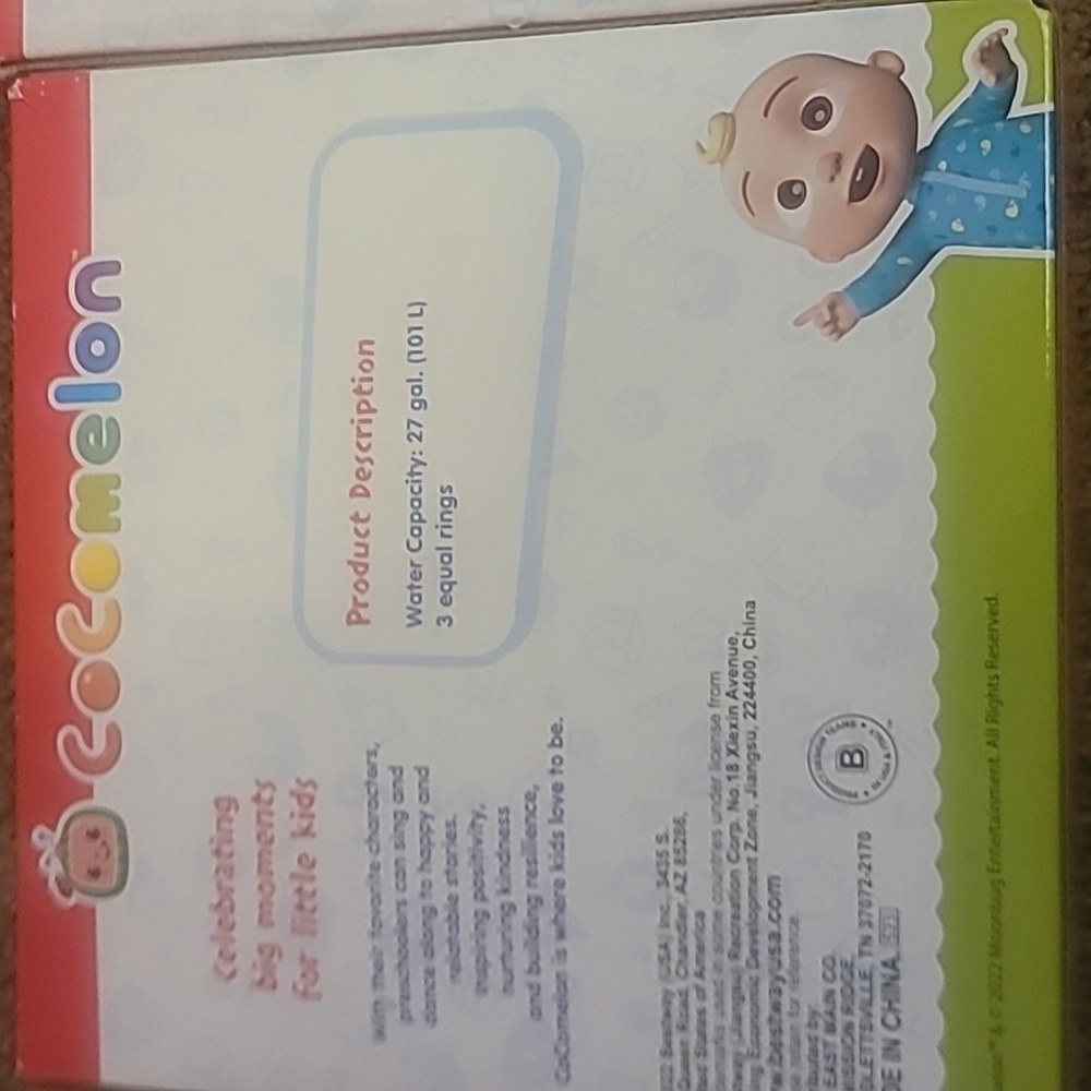 NWT Inflatable Pool And Raft Cocomelon - Picture 4 of 5